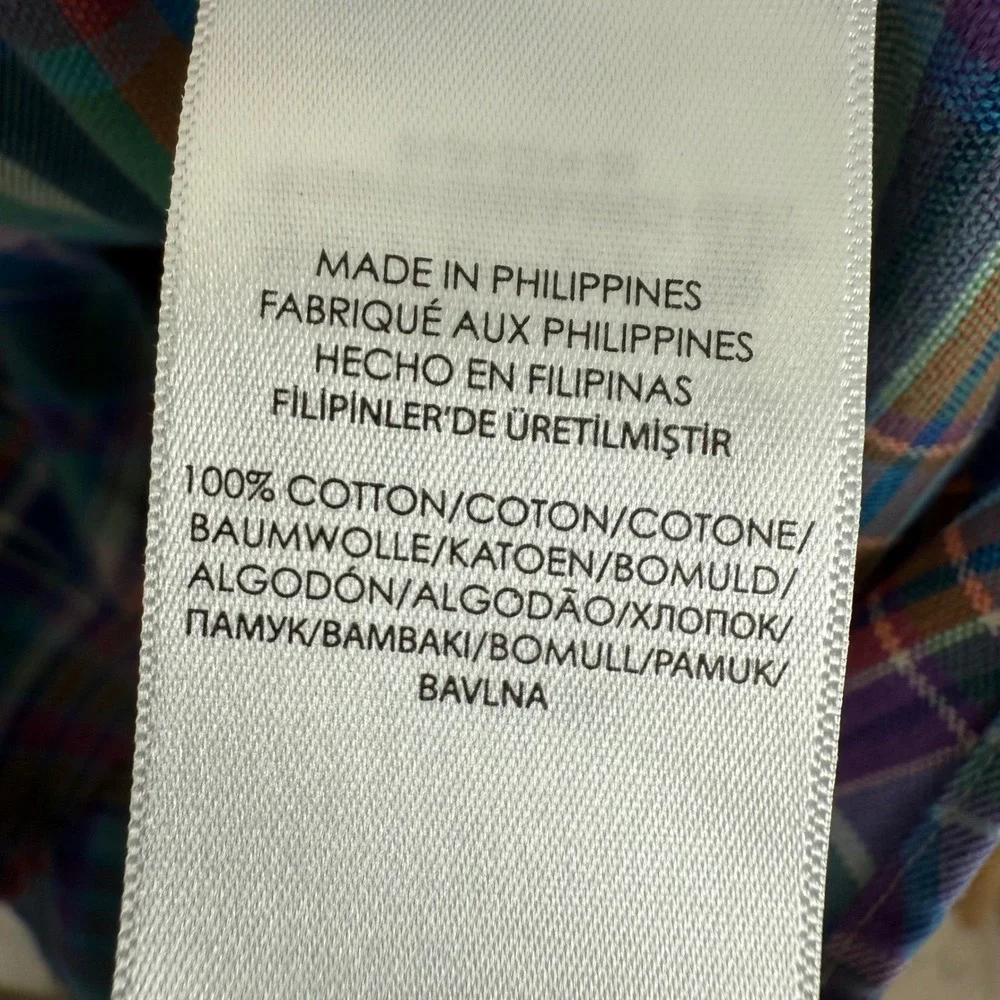 NEW Polo Ralph Lauren Mens XXL Plaid Button Down Shirt Multicolor Preppy Ivy‎